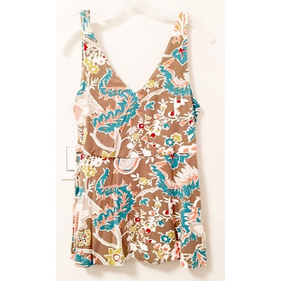 TOMMY BAHAMAS Ruched Floral Multi Col Tank Top - Picture 3 of 6
